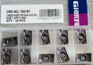 Set of 10 Glanze Carbide Milling Inserts APKT160408
