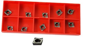 SET OF 10 CCGT CARBIDE INSERTS FOR GLANZE LATHE TOOLS- A SUPERIOR FINISH ON ALUMINIUM ETC !